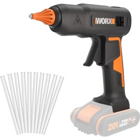 Resim WX045.9 20VOLT 11MM Profesyonel Sıcak Mum Silikon Tabancası + 10 Silikon (Akü Dahil Değildir) 