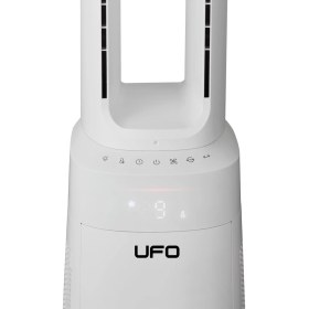 Resim UFO Kule Tipi Kanatsız Vantilatör ve HEPA H13 Filtreli Hava Temizleyici, 36W, 10 Hız Kademesi, Enerji Tasarruflu Tasarım 