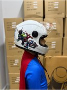 Resim OKYANUSMOTO MOTOSİKLET ÇOCUK KASKI BEYAZ 