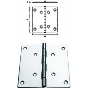 Resim Krom Menteşe Paslanmaz Çelik. 100 X100 Mm - Tekne Yat 