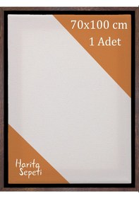 Resim Kahverengi Çerçeveli Tuval 70 x 100 CM Yatay & Dikey Profesyonel %100 Pamuk Boş Tablo 
