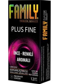 Resim Family Plus Fine İnce Renkli Aromalı Prezervatif 12'li 
