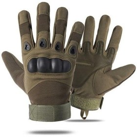 Resim Motiva Xl Sport Motosiklet Hard Shell Taktik Eldiven Korumalı Uzun Haki Yeşil 