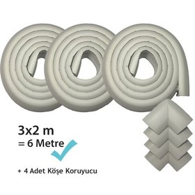 Resim Evokids (6 Metre Kenar + 4 Adet Köşe) Gri Kauçuk Kenar Çok Renkli 