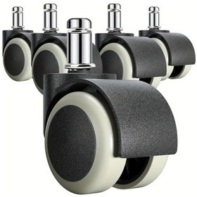 Resim Dashanshop 5'li Set 500 Lbs Kapasiteli 11mm Gri Ofis Sandalyesi Tekerleği Pürüzsüz Dönebilen Gri 