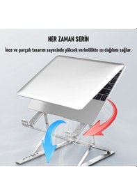 Resim SooPii DM09 12.6''-17.3'' Çift Katlı Alüminyum Notebook Standı 