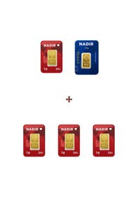 Resim Nadir Gold 24 Ayar 6,5 Gram Külçe Altın 1 Adet 2,5 Gram Külçe Altın + 4 Adet 1 Gram Külçe Altın 