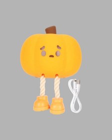 Resim Mey İthalat Pumpkin Led Night Light Dokunmatik Şarjlı Silikon Gece Lambası Sarı 