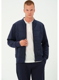 Resim Rich Erkek Lacivert Oversize Rüzgar Geçirmez Kışlık Şişme Mont Ceket Çok Renkli 
