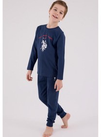 Resim U.S. Polo Assn. U.s. Polo Assn Erkek Çocuk Mavi Pijama Takımı 5274-48804 Mavi 