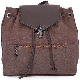 Resim Bayan Sırt Çantası Kanvas Kumaş Büzgülü 