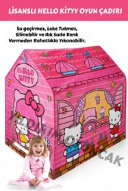 Resim Genel Markalar Kumaş Oyun Çadırı - Ev Oyun Çadırı Hello Kitty Nonwoven Kumaş Oyun Çadırı 