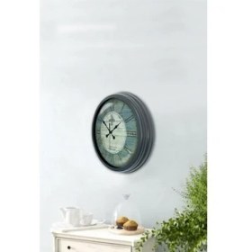 Resim Bahat Salon Ofis Duvar Saati Gri Alüminyum Çerçeve 40 cm 