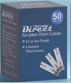 Resim Okmeter Direct Şeker Ölçüm Stribi 50'li 