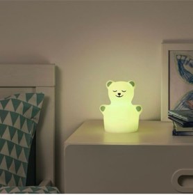 Resim IKEA Tövader çocuk masa lambası Ledli, beyaz, silikon 