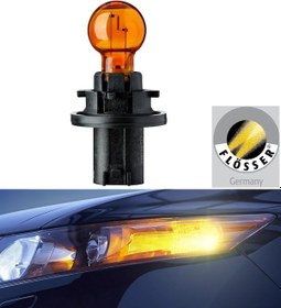 Resim 12v Phılıps Sinyal Ampulü 16w Soketli Sarı Dış Dikiz Aynası Pcy16w-24wy 
