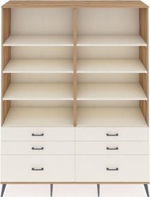Resim Hyperion Gardrop 8 Raflı 6 Çekmeceli 176x44x221 Çam-aytaşı Aytaşı 