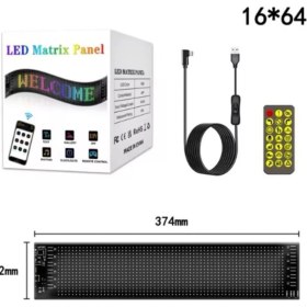 Resim Matrix Piksel LED Panel Tabela Bluetooth Uygulama Rgb 5V Kayar Tabela 