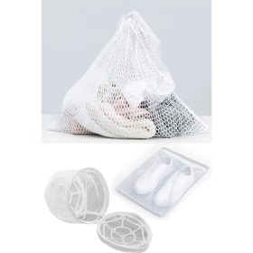 Resim sbodurhome 3lü Yıkama File Seti - Ayakkabı Filesi-Plastik Aparatlı Sütyen Yıkama- Çamaşır Yıkama File 