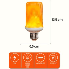 Resim Genel Markalar Alev Efektli 3 Farklı Modlu Ampul (5W) 