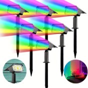 Resim 1/2/4/6adet Güneş Enerjili Peyzaj Nokta Işık, Dış Mekan, 3 Işık Modu, 38LED Güneş Bahçe Patio Nokta Işıkları Bahçeler, Avlular, Çimler, Partiler, Araç Yolları, Garajlar ve Havuzlar için Uygun Dış Mekan Dekorasyonu İçin Uygundur. 
