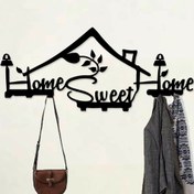 Resim Home Sweet Home Metal Askılık 