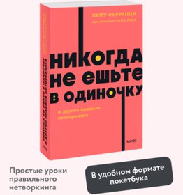 Resim Eksmo Nikogda ne es'te v odinocku i drugie pravila netvorkinga. NEON Pocketbooks / Ferracci Kejt 