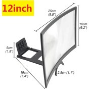 Resim GongtuShop 12 Inç Tarzı 12 Inç 3D Cep Telefonu Ekran Büyüteç Hd Video Amplifikatör Film Oyunu Canlı Büyüteç ile Stand Braketi Katlanır Tutucu (Yurt Dışından) 