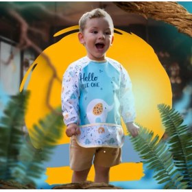 Resim Bebechi Bambino Kids Uzun Kollu Mama ve Aktivite Önlüğü Fil (6-24 Ay) 