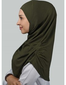Resim Altobeh Hazır Türban Büzgülü Pileli Pratik Eşarp Tesettür Hijab - Namaz Örtüsü - Haki 