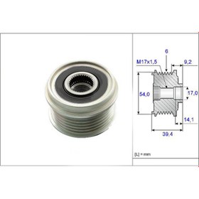 Resim VALEO 588012 | Opel Corsa D 1.3 Dizel Şarj Dinamo Kasnağı Denso Tip 