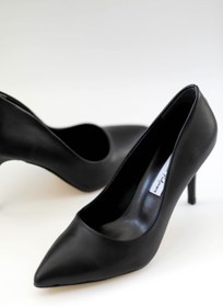Resim Ayakkabı Podyumum "stiletto" Siyah - Orta Boy Ince Topuk Kadın Ayakkabısı 