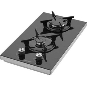 Resim Eminçelik Set Üstü Siyah Cam Domino Ocak (TEZGAHÜSTÜ) Sancak Alimer 