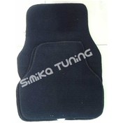 Resim Siyah Renk Kalın Halı Paspas 5 Parça 