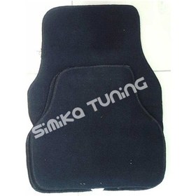 Resim Siyah Renk Kalın Halı Paspas 5 Parça 