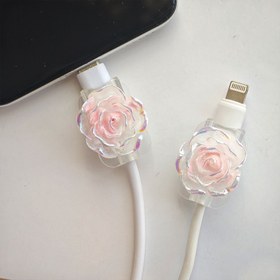 Resim Sevimli İki Tonlu Gül Kablosu Koruyucu, Pil İçermeyen Mobil Telefon Şarj Kordonu ve Veri Hattı Koruma Seti - Doğum Günü, Düğün, Sevgililer Günü, Mezuniyet Dönemi, Okula Dönüş, Babalar Günü, Noel, Cadılar Bayramı için En İyi Arkadaş Hediyesi 