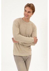 Resim U.S. Polo Assn. Erkek Comfort Fit Bisiklet Yaka Kum Melanj Basic Kazak 50313679-VR123 