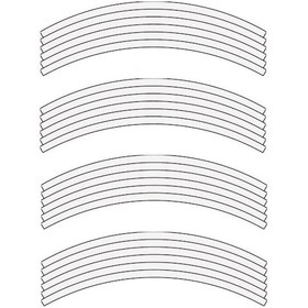 Resim Motosiklet Pratik Jant Şeridi Fosfor Gri 2 Teker İçin Ön Arka Jant Şeridi 