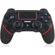 Resim Yifomall Ps4 Kablosuz Bluetooth Oyun Kolu - Lastik Kaplama, Dokunmatik Panel, Titreşim Ve 6 Eksenli Hareket Algılama - Siyah-kırmızı 