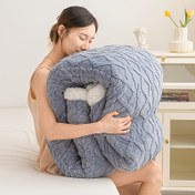 Resim Lüks Suni Tavşan Kürkü Atkı Battaniye - Peluş Yumuşak Tüm Mevsimler Koltuk & Yatak Örtüsü, Tek/Çift Boyut, Makinede Yıkanabilir, Çağdaş Stil, Karışık Renkler, Yüksek Kaliteli Hediye Ev & Seyahat İçin, Rahat Ev Dekoru, Zarif Yatak, Dayanıklı Kumaş 