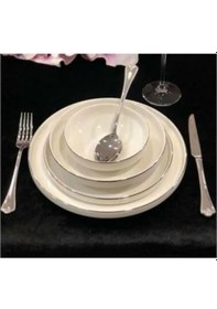 Resim Royking Dina Sılver Lıne 24 Parça 6 Kişilik Yemek Takımı Hrn 23030s 