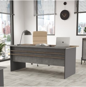 Resim L'occi Concept Darian A Ofis Masası 180cm*90cm Kahve-beton-antrasit Dr1-cga 