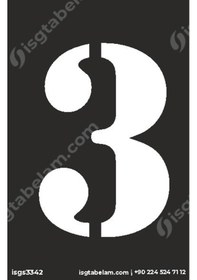 Resim 3 Rakamı Boyama Şablonu (Set2) 