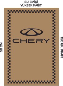 Resim duha trend 35x50 120 Gr. Kraft Kağıt Oto Paspası Chery 50 Adet Yatay 50 Adet Dikey 