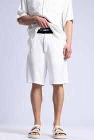 Resim Kemerli Chino Şort 