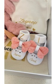 Resim Viela Gift Atelier İsme Özel Bebek Seti ve Yeni Doğan Hediye Kutusu 