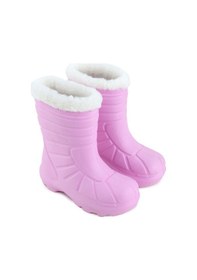 Resim Gezer Kız Çocuk Kışlık Boğazdan Peluşlu İçi Sıcak Astarlı Su Geçirmez Yağmur Kar Bot Çizme Pembe 