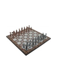 Resim Gifthome Metal Satranç Takımı/seti,büyük,pegasus, Antik, Katlanır Sedef Desenli Satranç Tahtası 