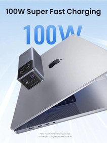 Resim Ugreen Nexode Pro 12.000 Mah 100w Hızlı Şarj Powerbank, 1xusb-c, 1xusb-a, 35526b Gri 