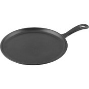 Resim Lava 26 CM Metal Saplı Siyah Döküm Yuvarlak Krep / Pizza / Pancake Tavası LV ECO Y KRP 26 
